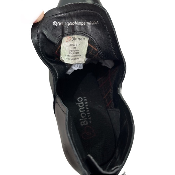 Blondo Eliza Waterproof Leather Bootie size 9 in Black - Picture 6 of 7